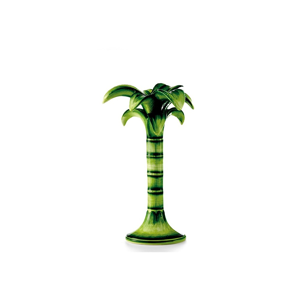 Palm Candlestick, Medium, Green-0