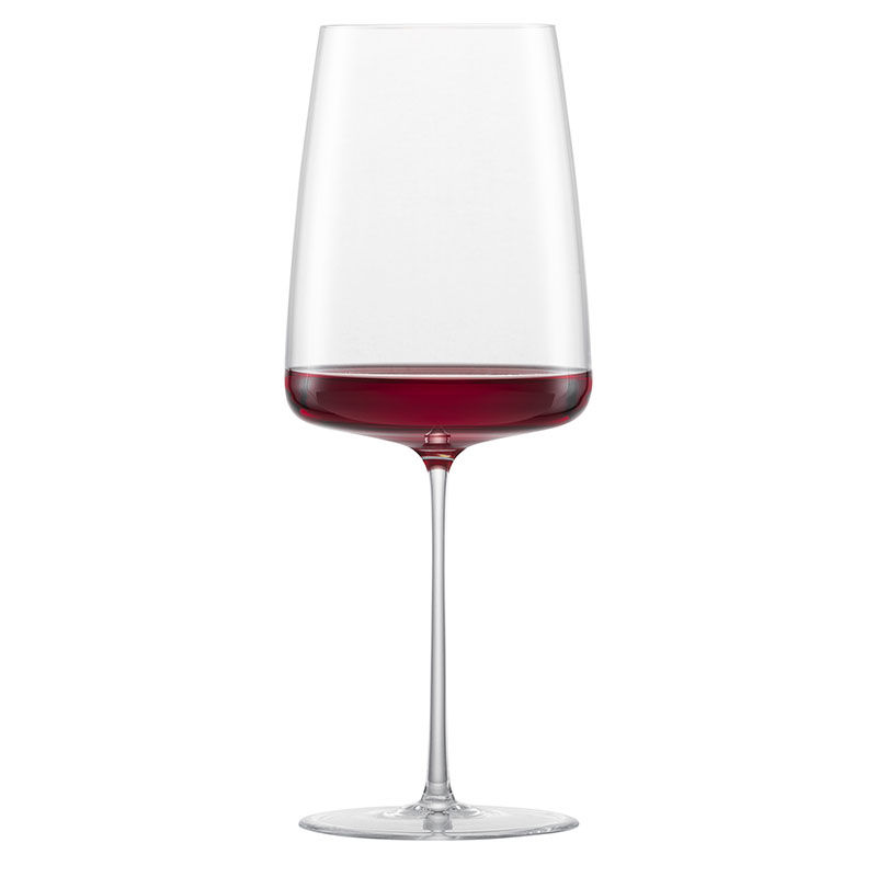 Simplify Set of 2 Crystal Red Wine Glasses, 555ml, Clear-2