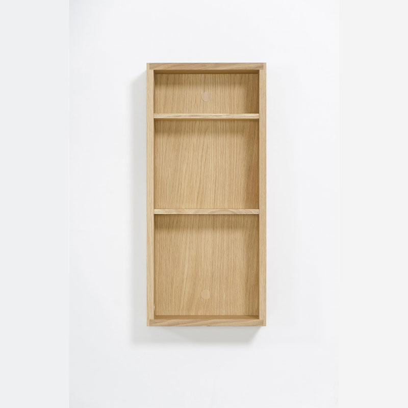 Slimline Box Shelf, H55 x W25cm, Oak-3