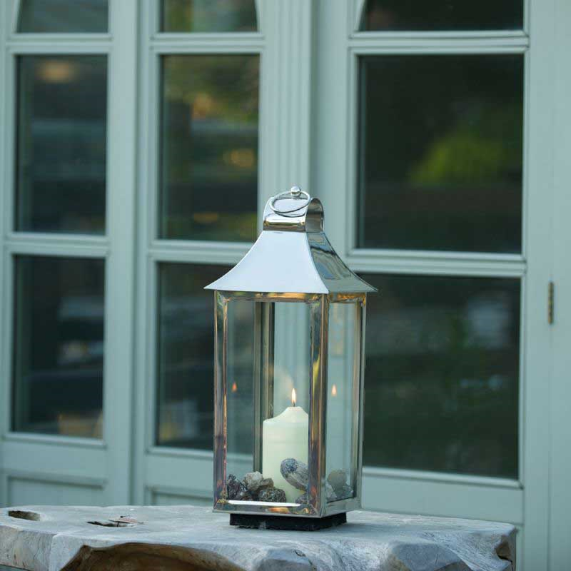 Tonto Lantern, H50cm, Clear/Silver-2