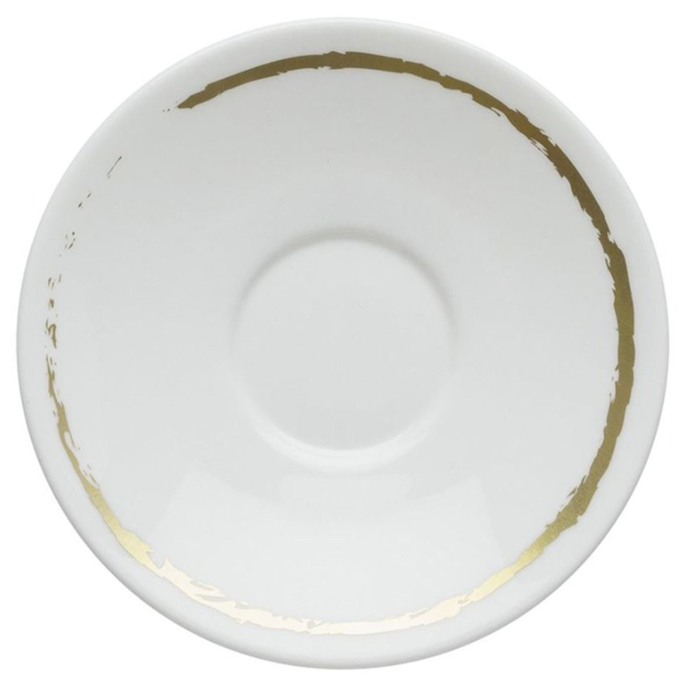 Sketch - Chalk Tea saucer - urban, 11.5cm, White/Gold-0