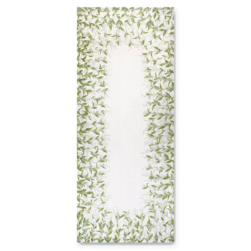 Lilly of the Valley Muguet' Linen Tablecloth, 165 x 300cm, White-1