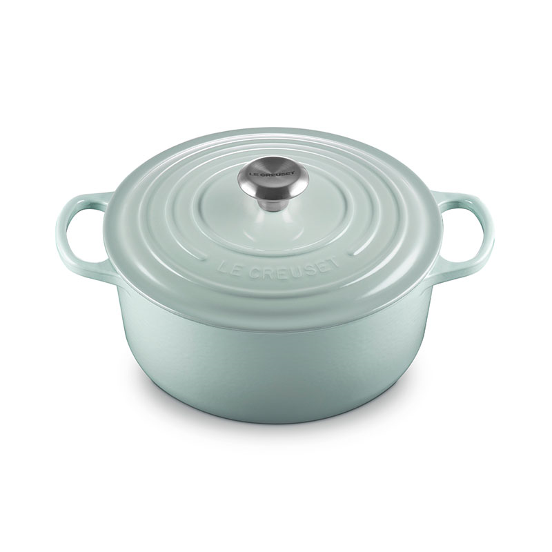 Cast Iron Round Casserole, 26cm, Sea Salt-0