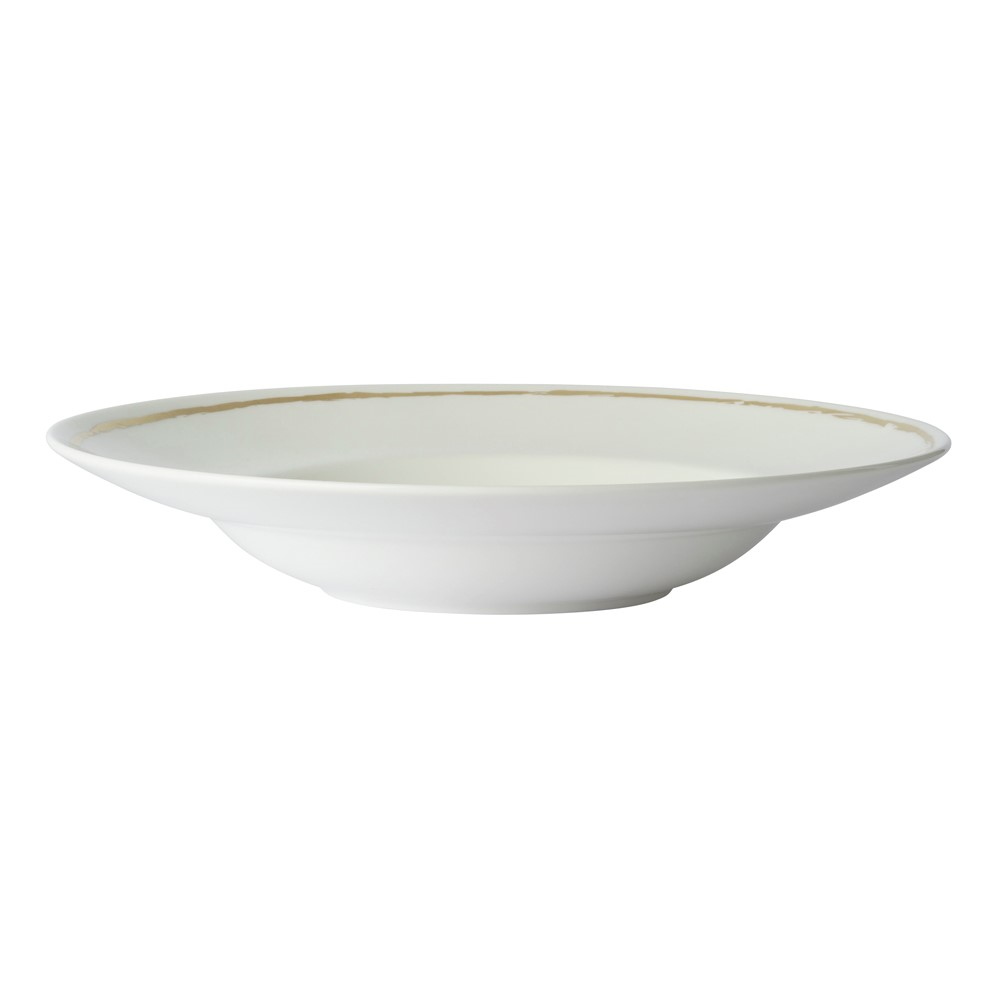 Sketch - Chalk Pasta plate, 27cm, White/Gold-0