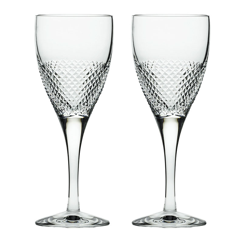 Tiara Set of 2 Wine Glasses, 280ml, Clear-0