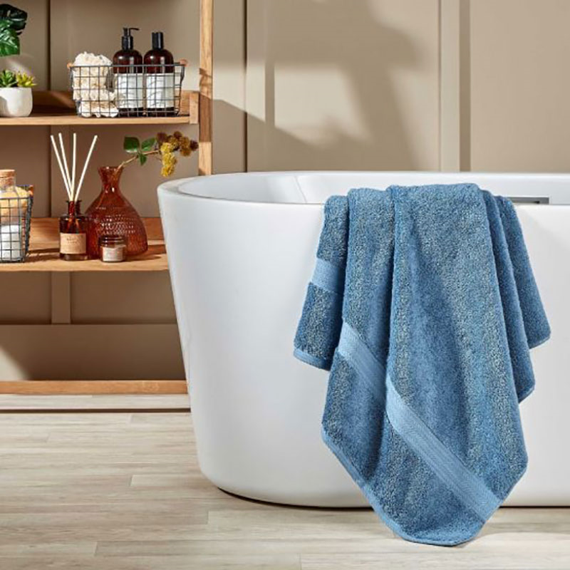 Renaissance Bath Towel, Denim-1