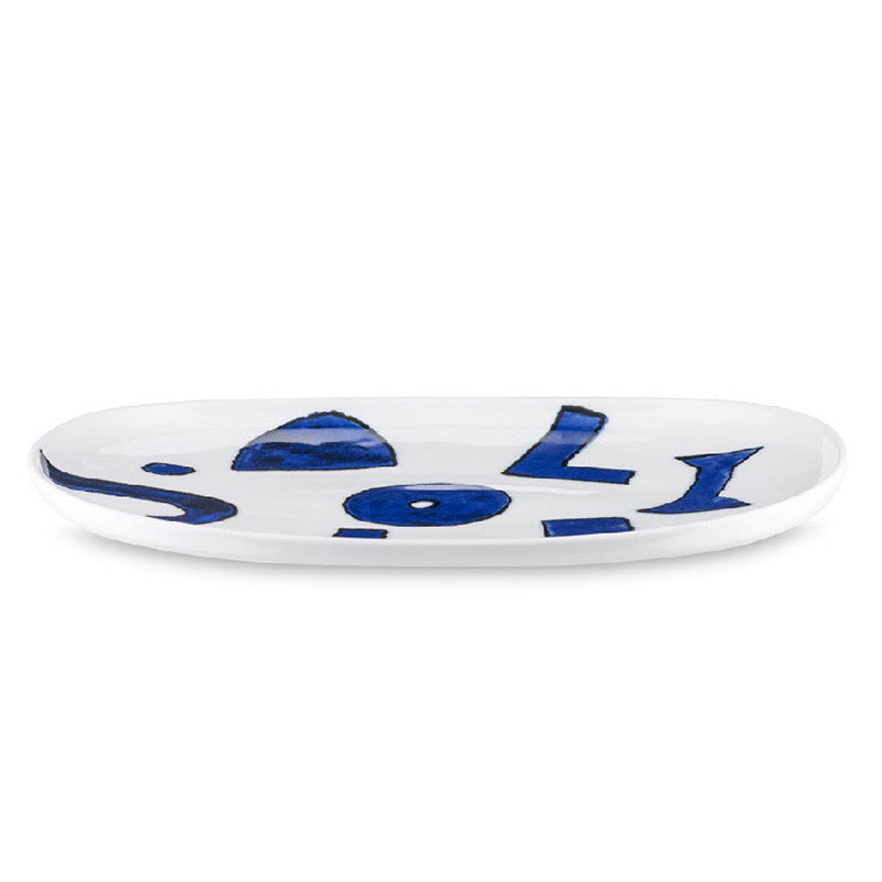 Itsumo Yunoki Serving Platter, W25 x L17cm, Blue-0