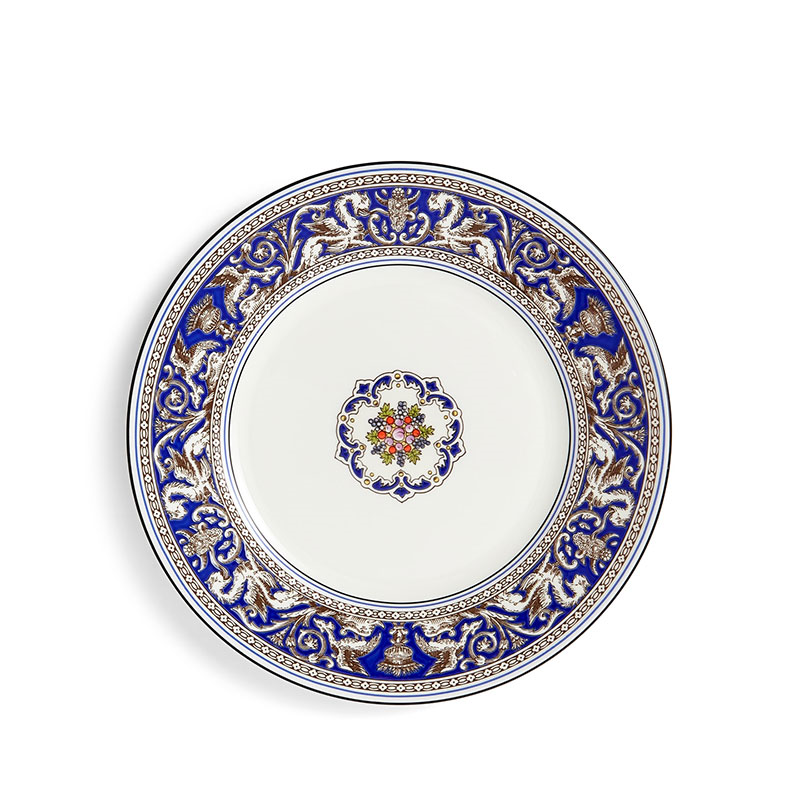 Florentine Plate, D20.6cm, Marine-2