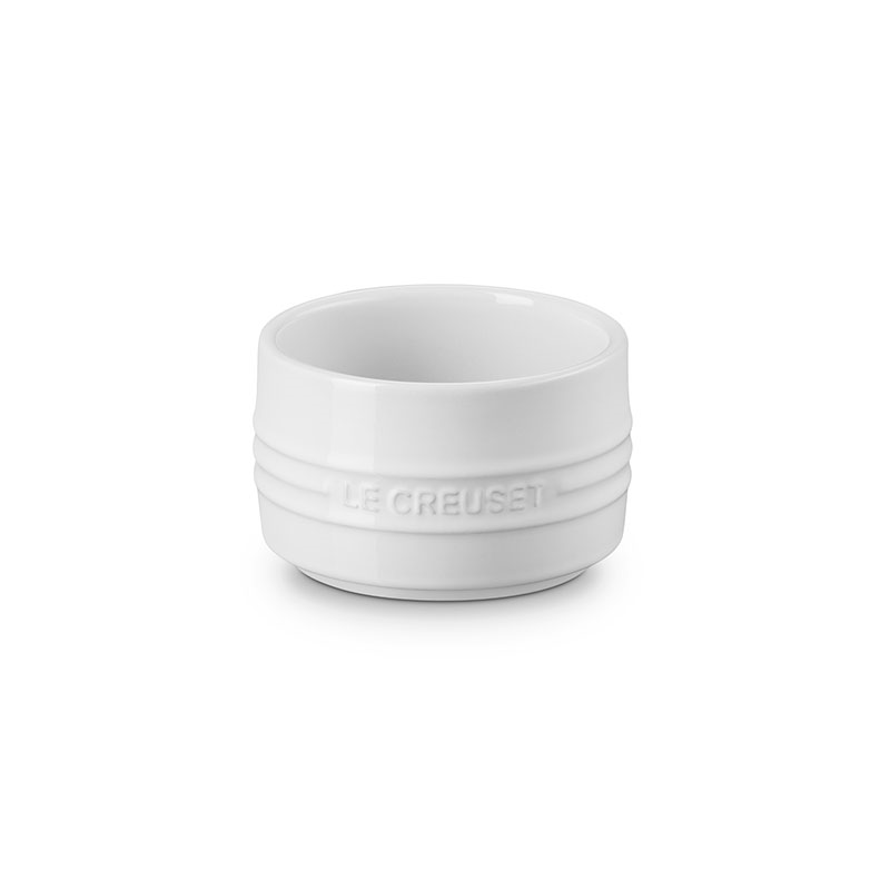 Stoneware Stackable Ramekin, White-0