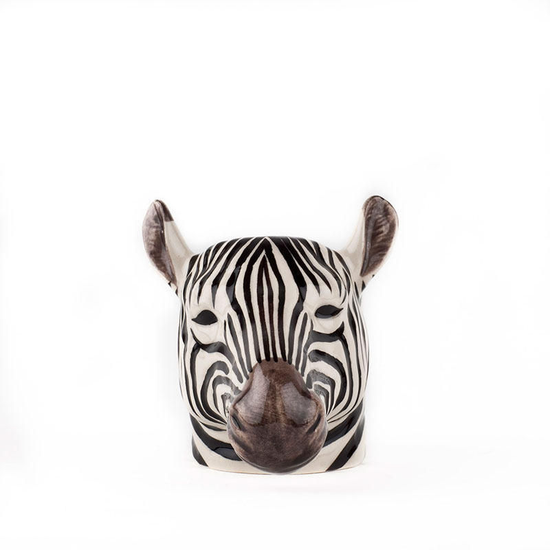 Zebra Egg Cup, H8.5cm, Black & White-2