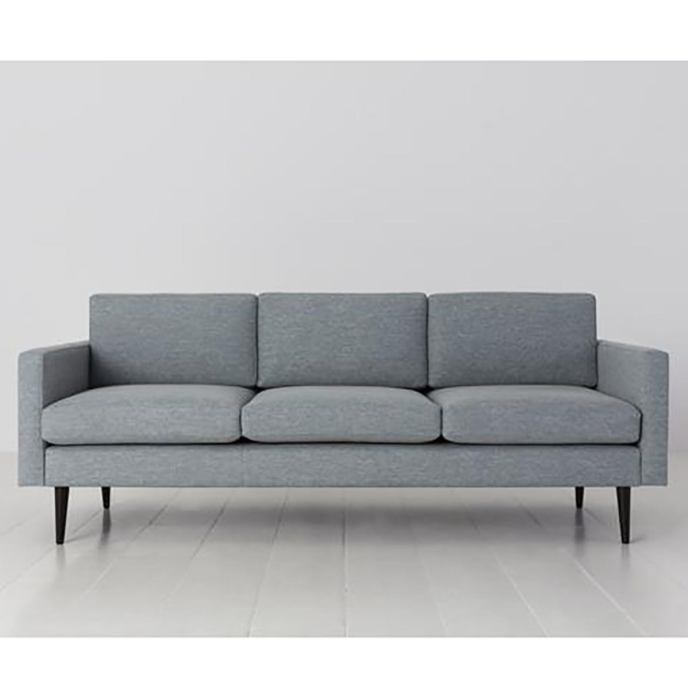 Model 01 3 Seater Linen Sofa, Seaglass-1