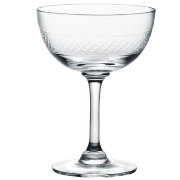 Champagne Saucer, Bands, Set of 6, Crystal-0