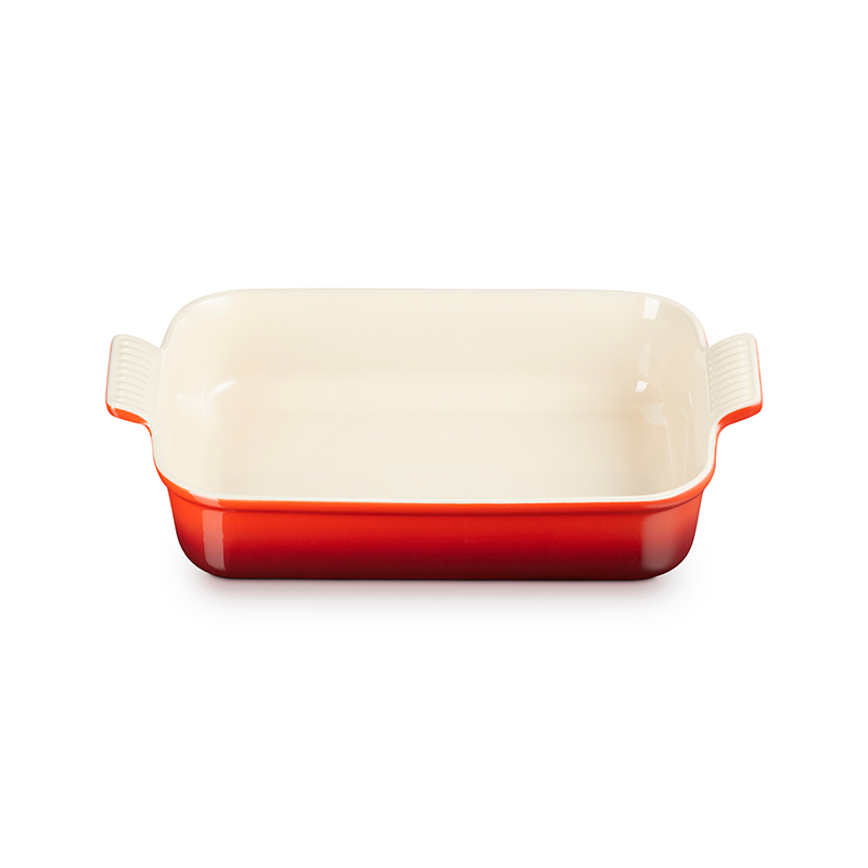 Stoneware Rectangular dish, 32 x 28cm - 3.85 litre, Cerise-0