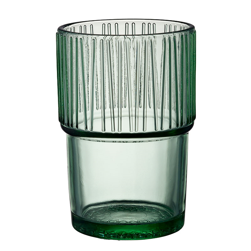 Kusintha Set of 4 Cafe Glasses, 380ml, Green-1