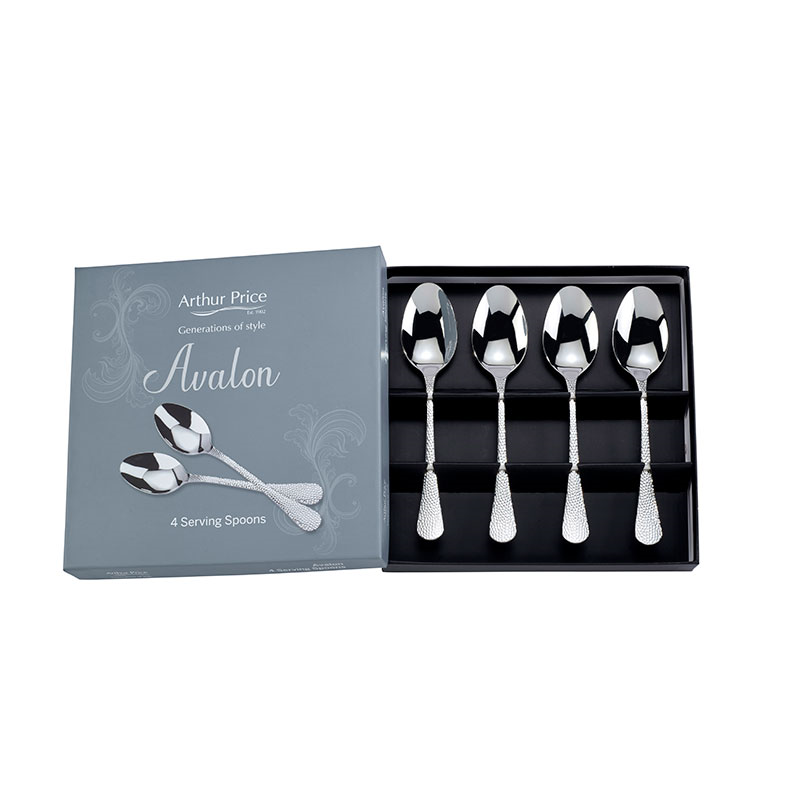 Avalon Serving Spoons, L20.5cm, Stainless Steel-0