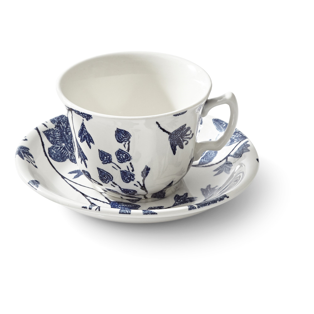 Burleigh - Garden Vine Tea cup & saucer, Indigo-0