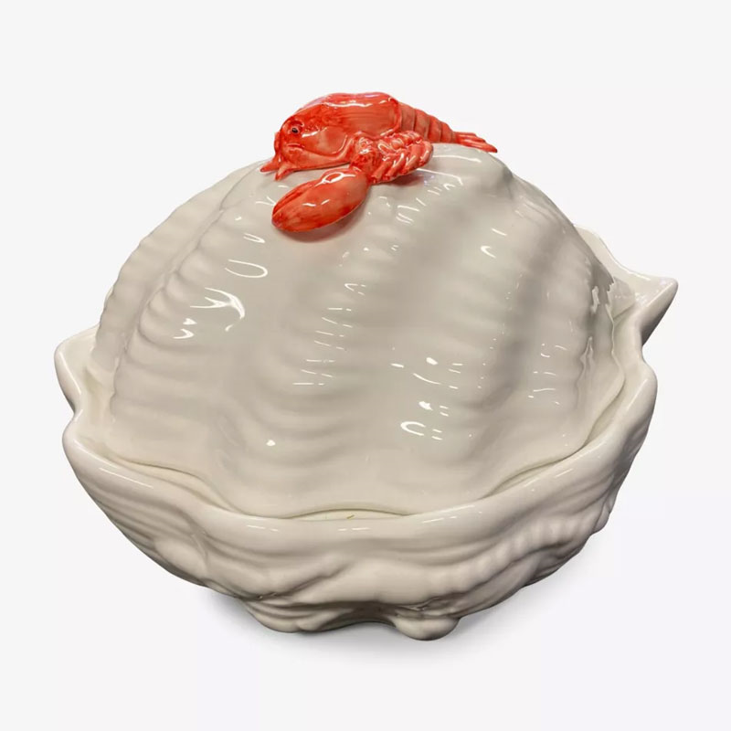 The Lobster Bowl, L30 x W28cm, White-0