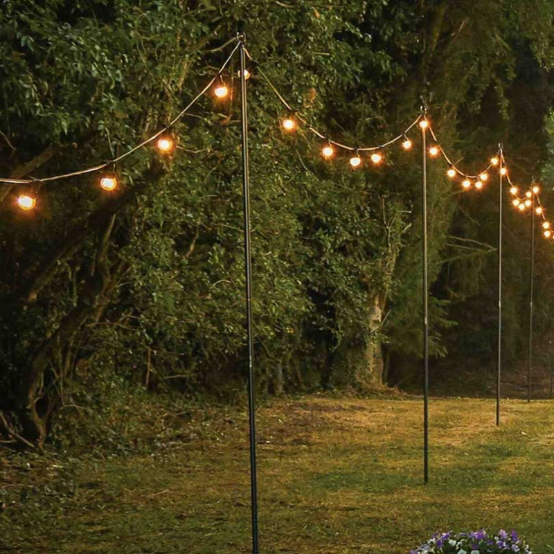 Festoon Pole, H275cm, Black-0