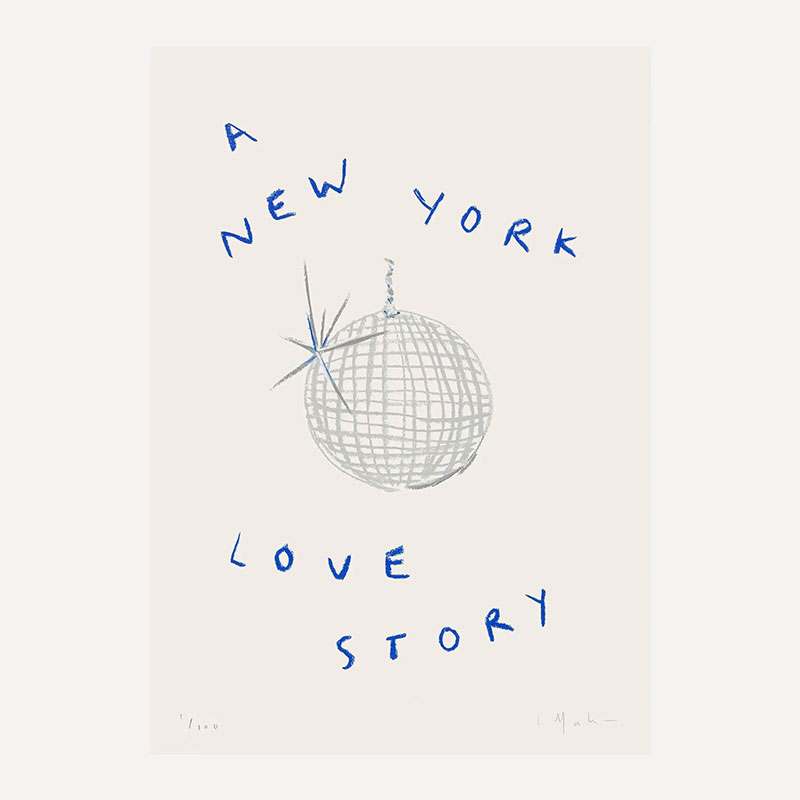 Lucy Mahon A New York Love Story Print, A3, Blue-0