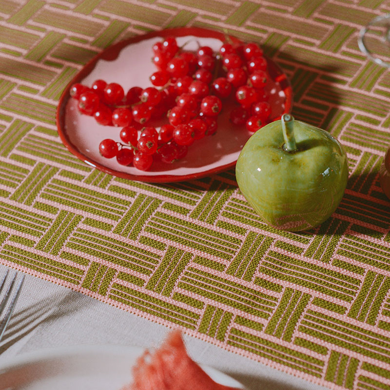 Basket Placemat, 33 x 48cm, Matcha Candy-2