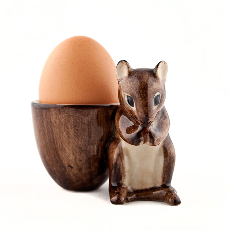 Mouse Egg Cup, H7cm, Brown-0