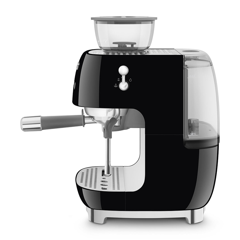 Espresso Coffee Machine with Grinder, Black-1