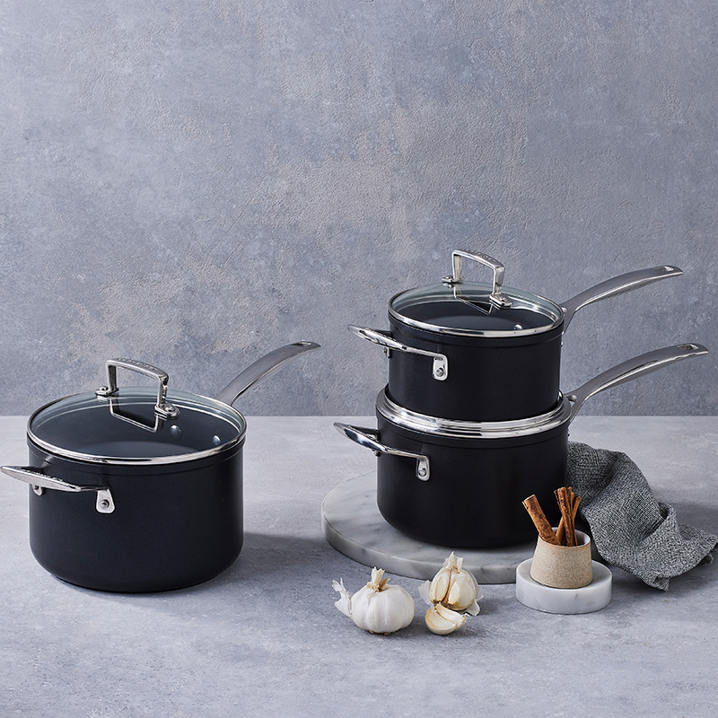 Toughened Non-Stick 3 piece saucepan set-5