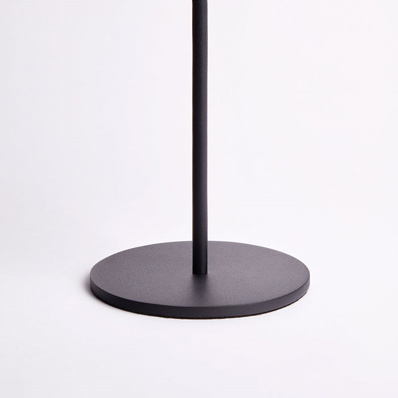 Twinky Rechargeable Table Light in Black with Brass Hood, 32cm-2