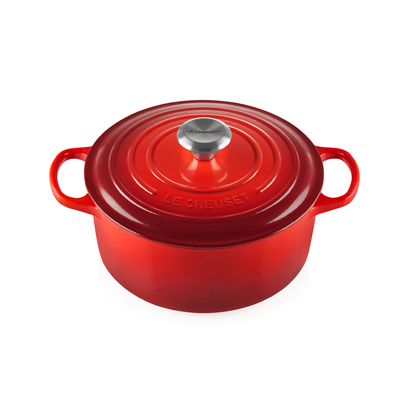 Signature Cast Iron Round casserole, 30cm - 8.1 litre, Cerise-0