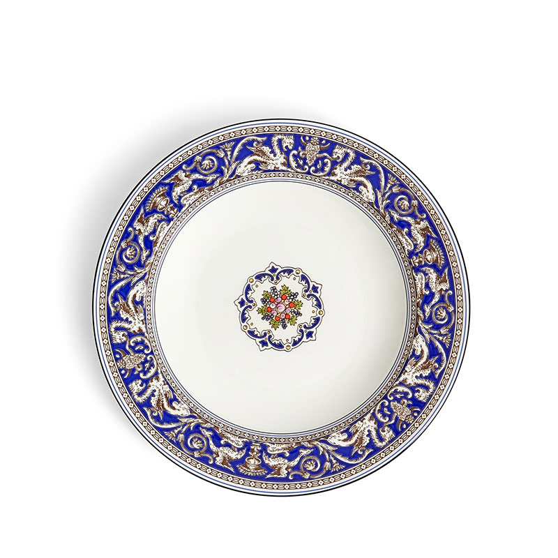 Florentine Rim Soup Bowl, D22.8cm, Marine-2