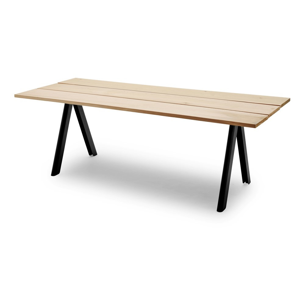 Overlap Table, L220 x W90 x H74cm, Anthracite Black-1