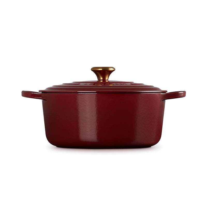 Signature Cast Iron Round Casserole, 28cm, Garnet-2