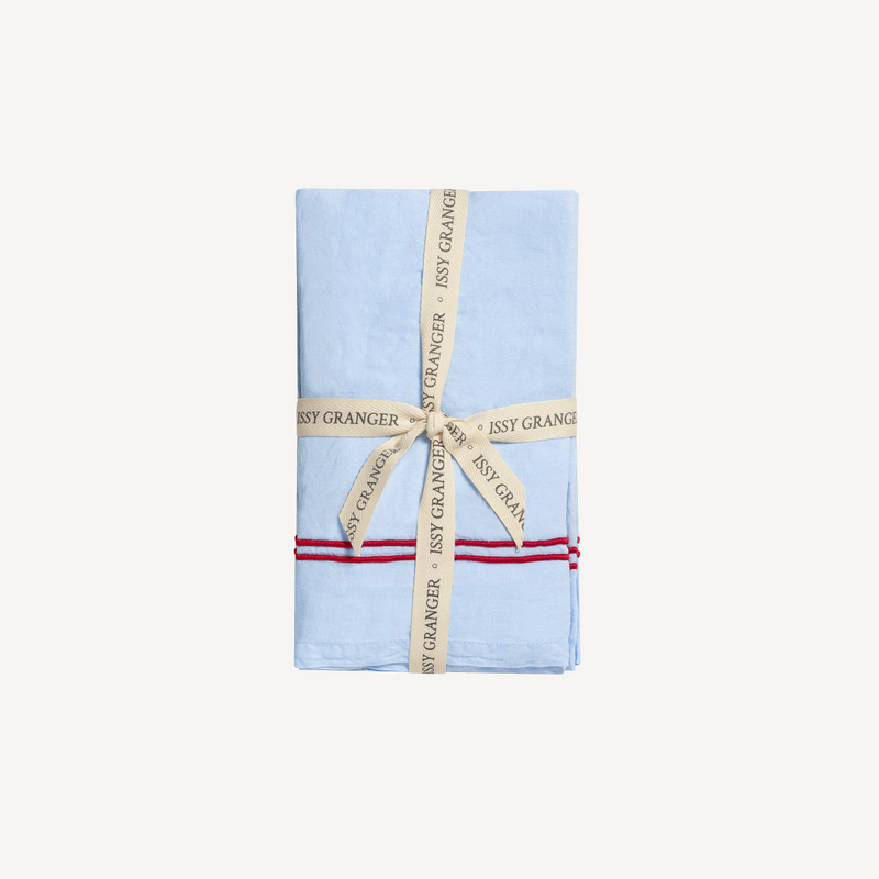 Set of Four Linen Napkins, 50 x 50cm, Blue-2