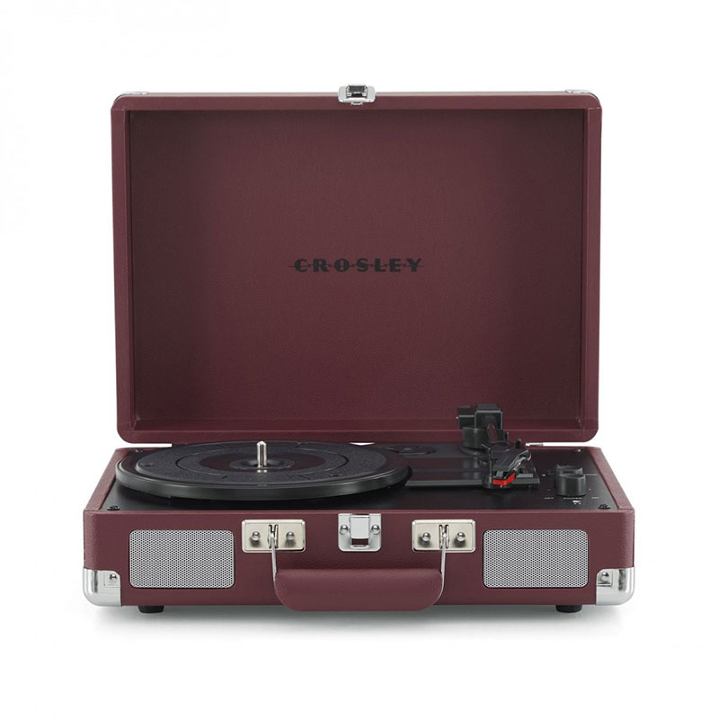 Cruiser Deluxe Plus Portable Turntable, Burgundy-0