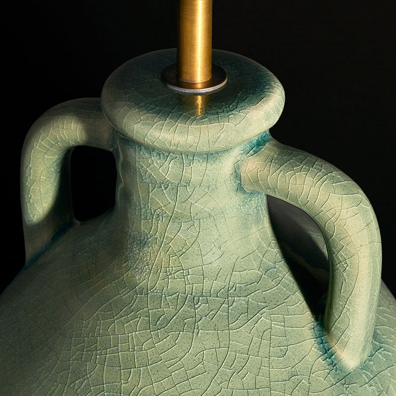 Ampulla Table Lamp, H44cm, Dark Celadon-2