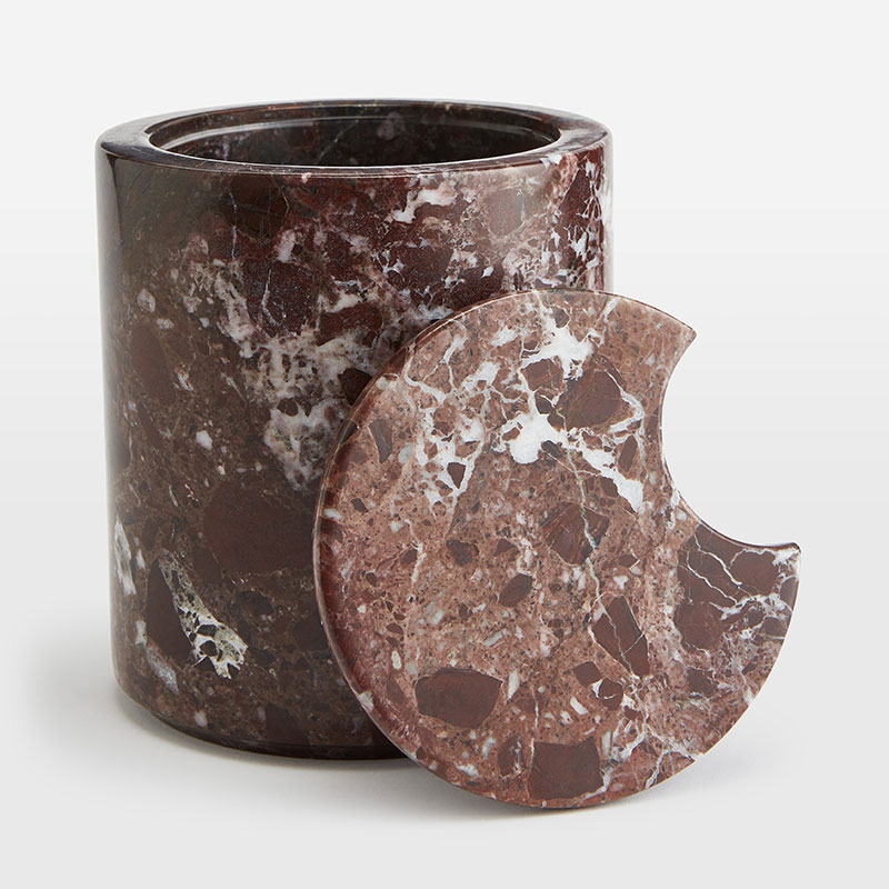 Pavel Ice Bucket, Red Marble-0