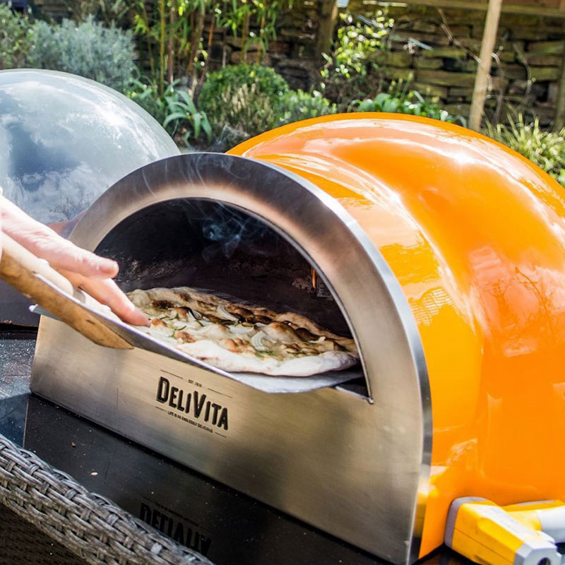 Wood-Fired Pizza Oven, Orange Blaze-1