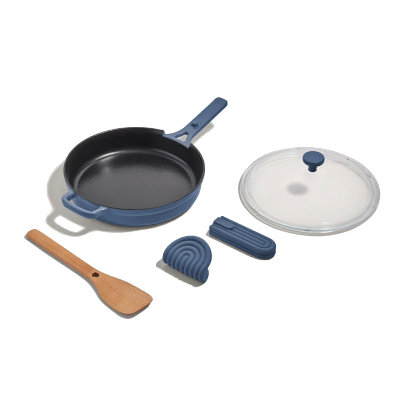 Cast Iron Always Pan, Blue Salt-3