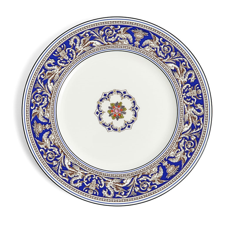 Florentine Plate, D27.3cm, Marine-2