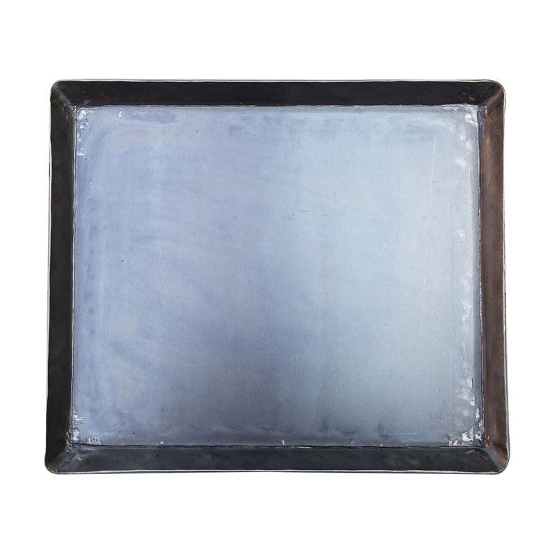 Cast iron tray, H3 x W36 x L30cm, Black-0