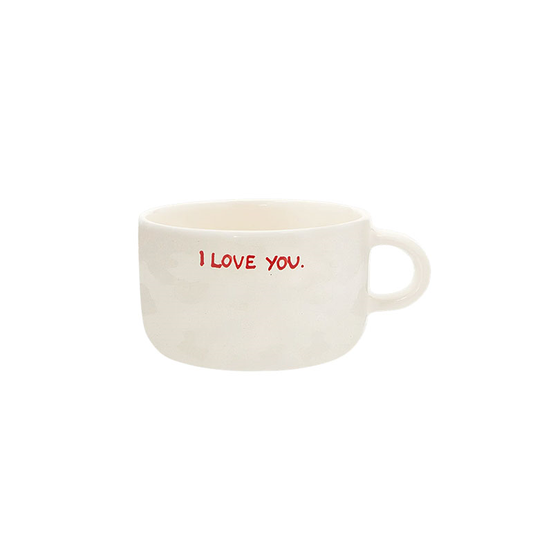 I Love You Cappuccino Mug, 500ml, Red-1