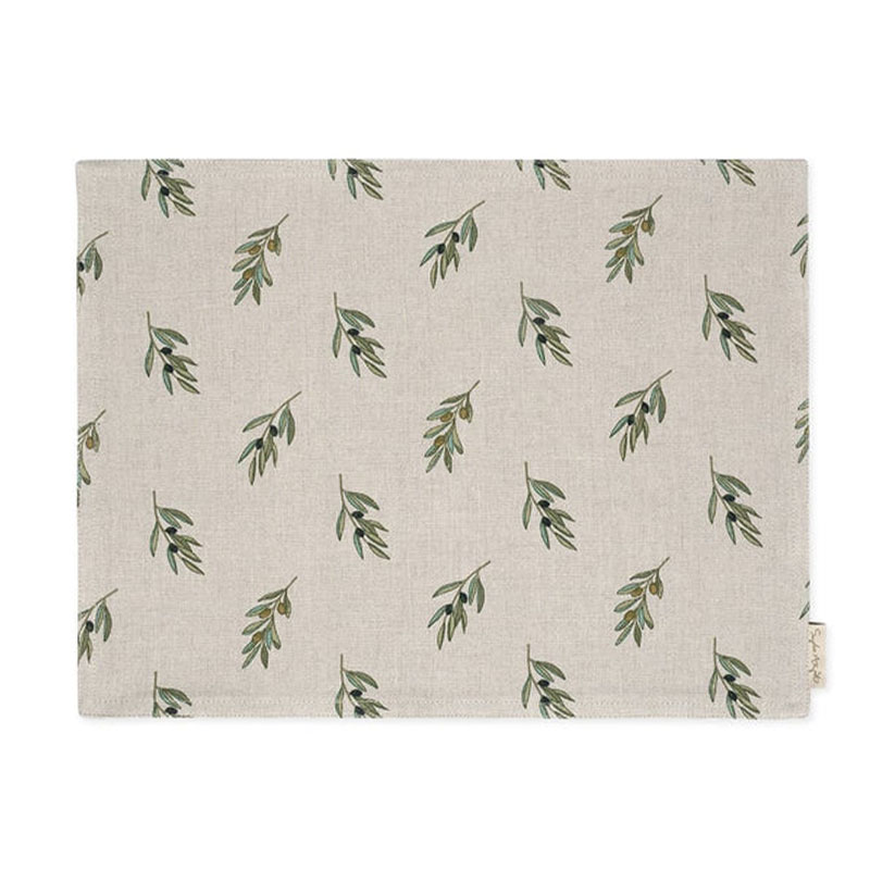 Olive Branch Set of 2 Placemats, Neutral-1