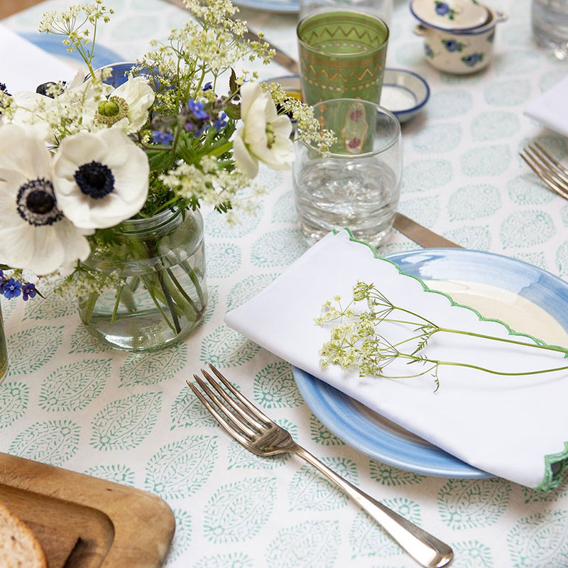 Leaf Tablecloth, 150x250cm, Green-0