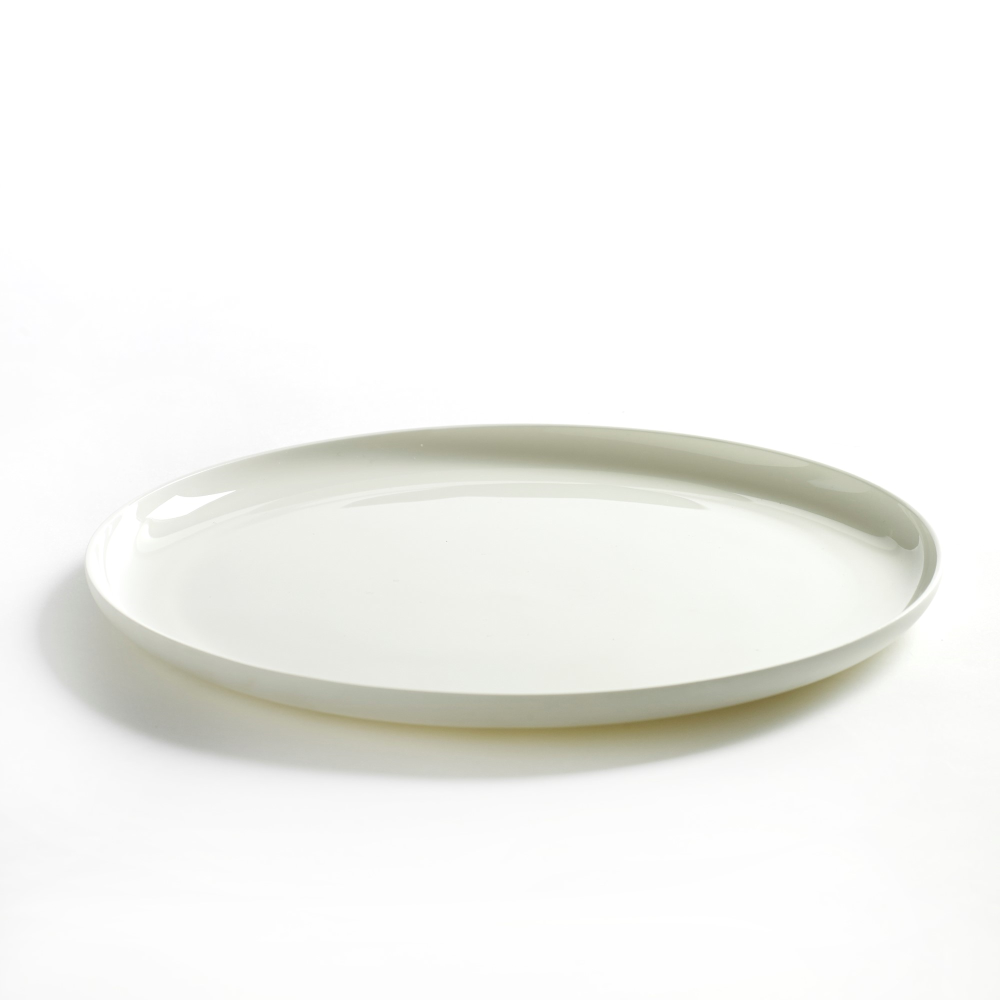 Base Set of 4 low plates, H2 x D24cm, White-1