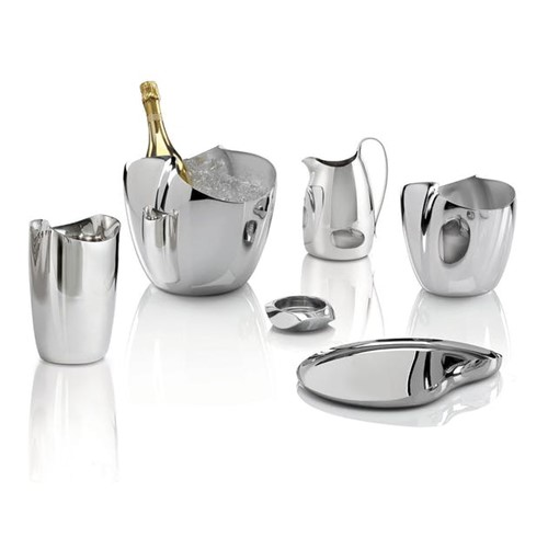 Drift Champagne bucket small, D19 x H21 x W23.5cm, Stainless Steel-1