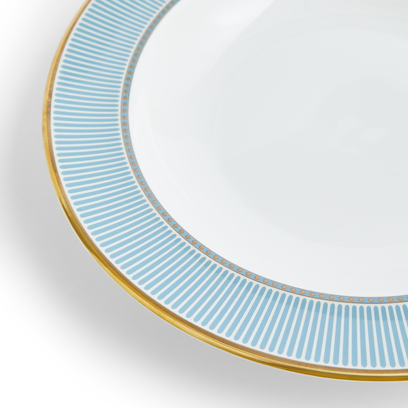 Helia Rimmed Soup Plate, D23cm, Mint Green-5