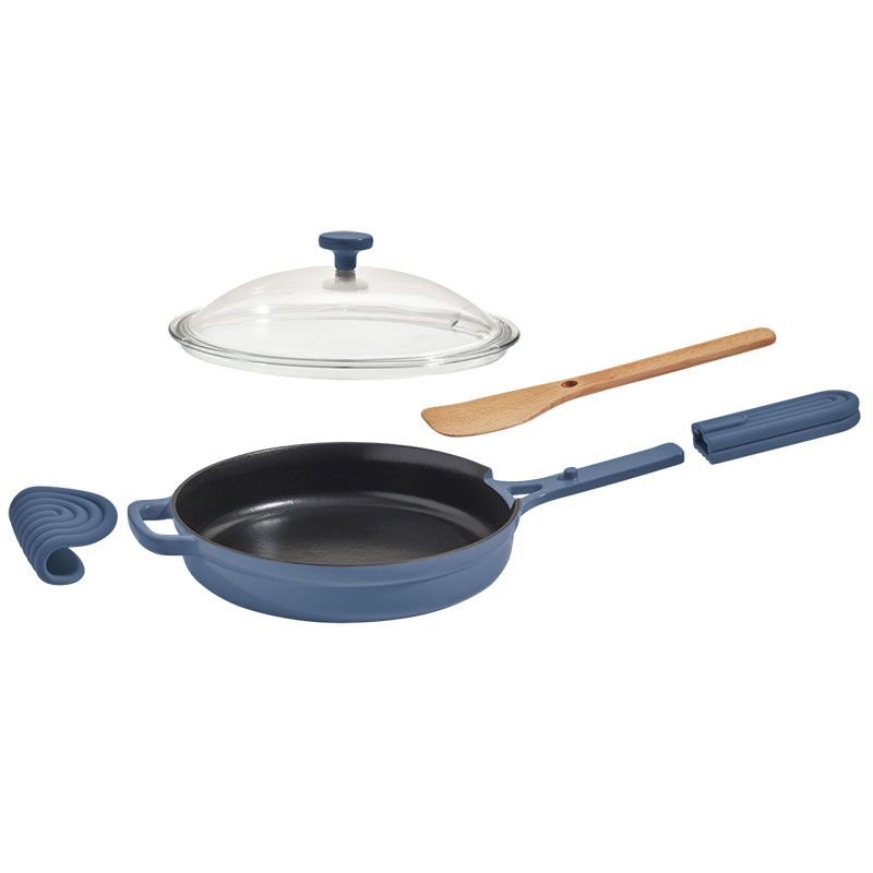 Cast Iron Always Pan, Blue Salt-4