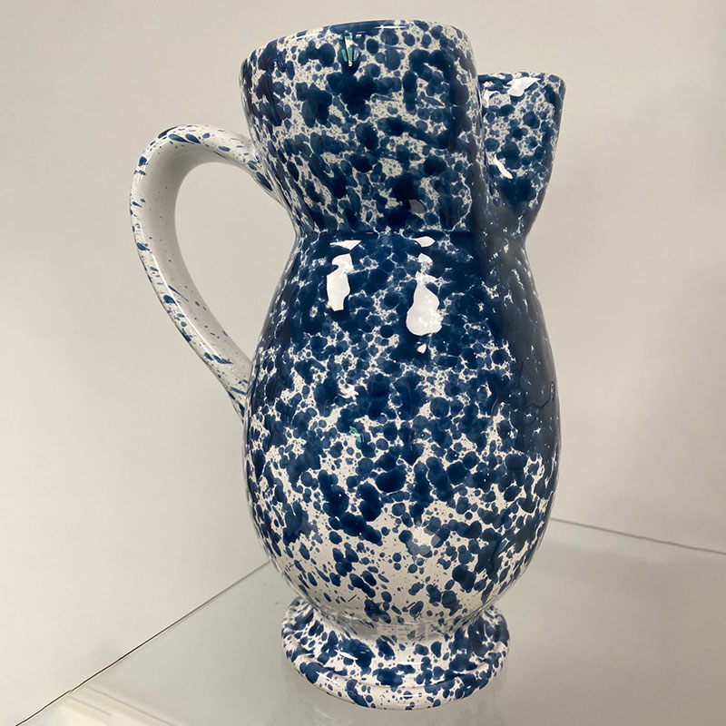 Splatter Jug, H23cm, Blue-1