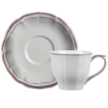 Tea Cup & Saucer, Filet Pivoine, 15.3cm, Set of 2-0