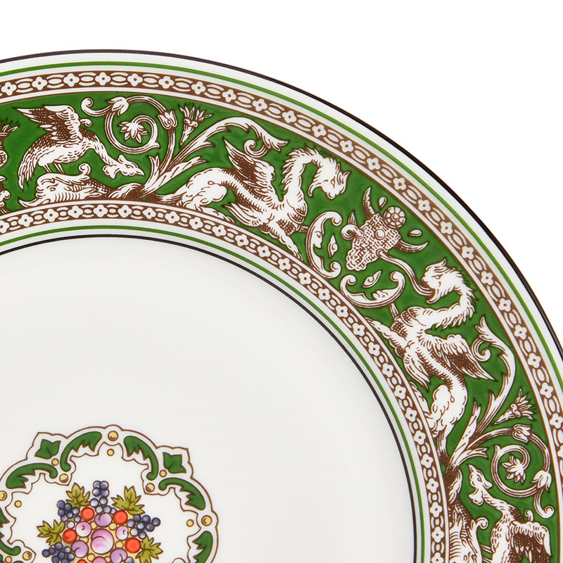 Florentine Plate, D20.6cm, Verde-3